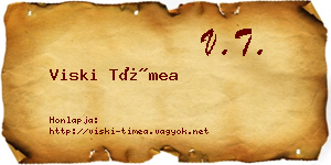 Viski Tímea névjegykártya