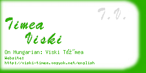 timea viski business card